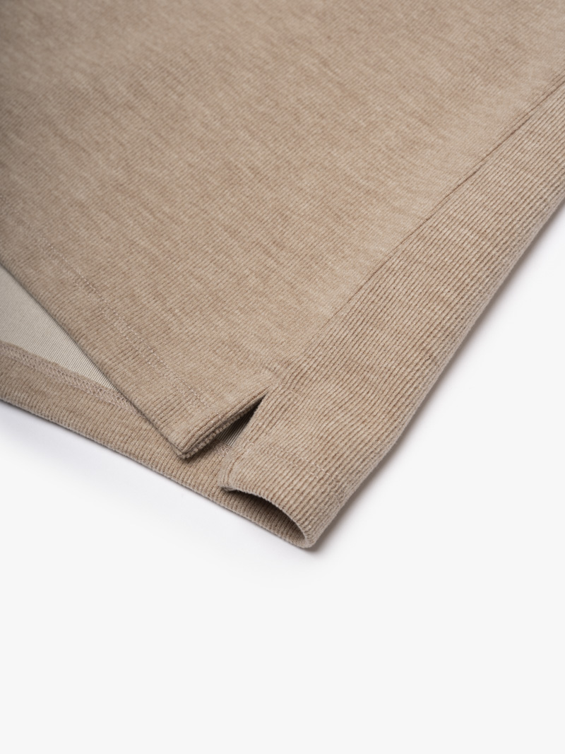 Áo Polo Dệt Kim Dây Kéo Form Slimfit PO174 Màu Nâu Nhạt