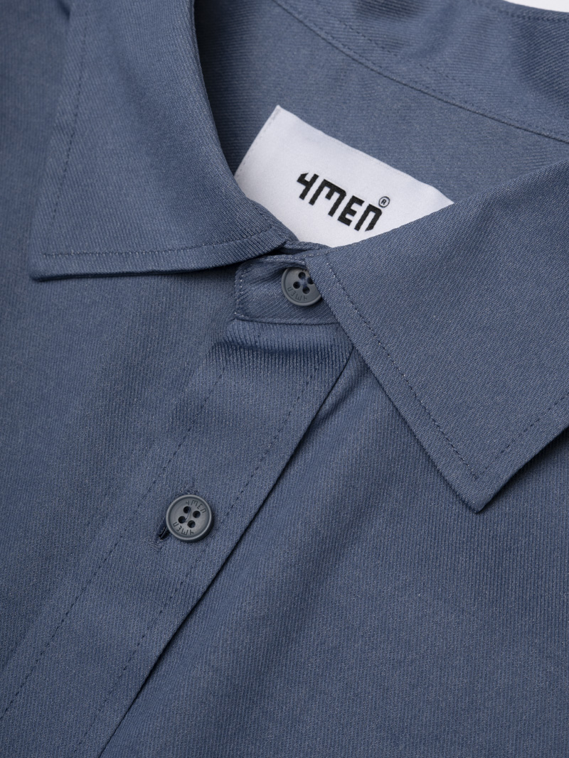 Áo Sơ Mi Denim Thêu Just Breath Form Regular SM196 Màu Xanh Biển Nhạt