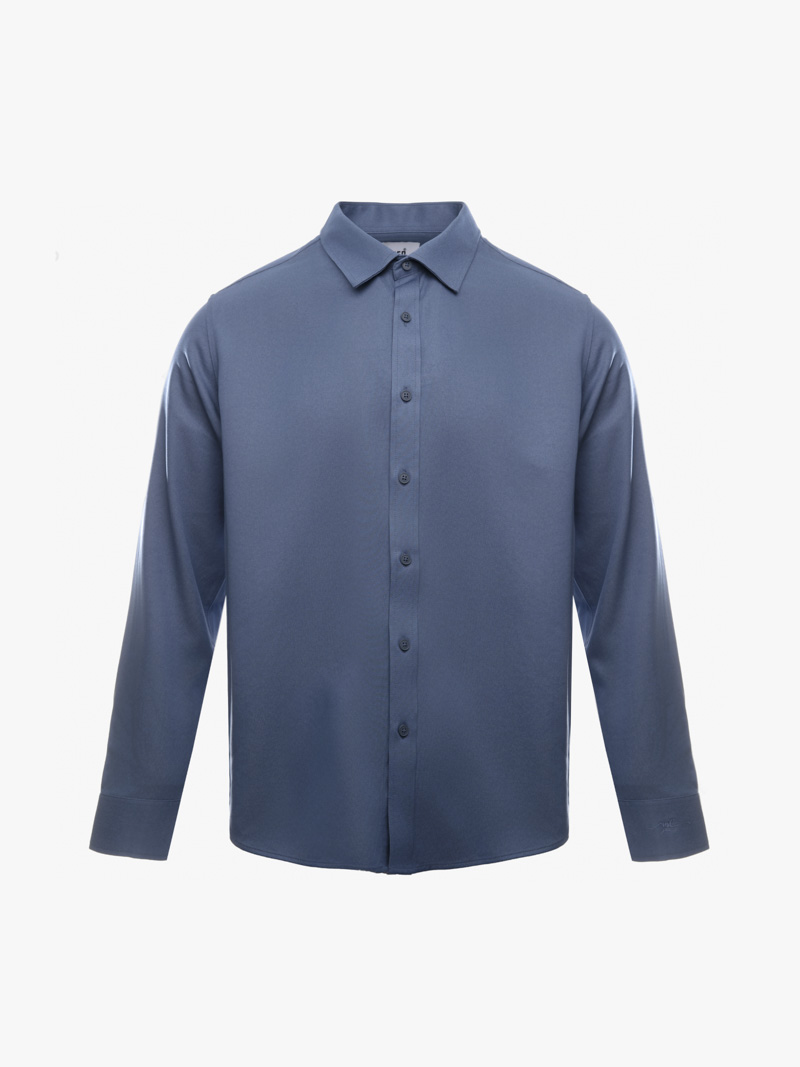 Áo Sơ Mi Denim Thêu Just Breath Form Regular SM196 Màu Xanh Biển Nhạt