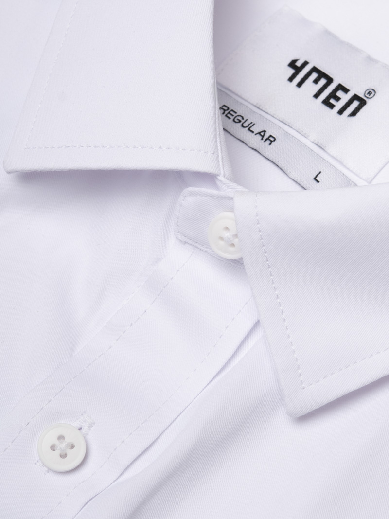 Áo Sơ Mi Tay Ngắn Thêu Logo M Form Regular SM197 Màu Trắng