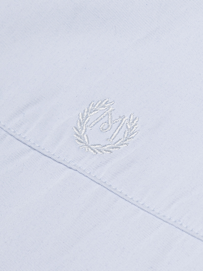 Áo Sơ Mi Tay Ngắn Thêu Logo M Form Regular SM197 Màu Xanh Biển