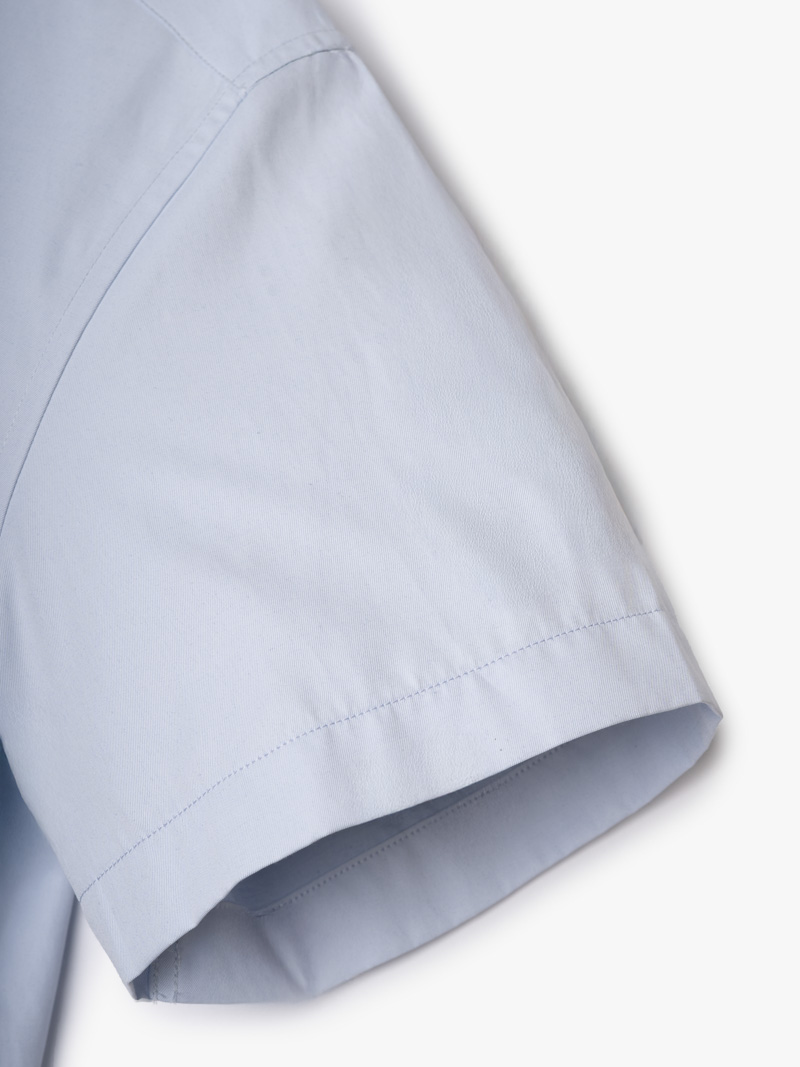 Áo Sơ Mi Tay Ngắn Thêu Logo M Form Regular SM197 Màu Xanh Biển