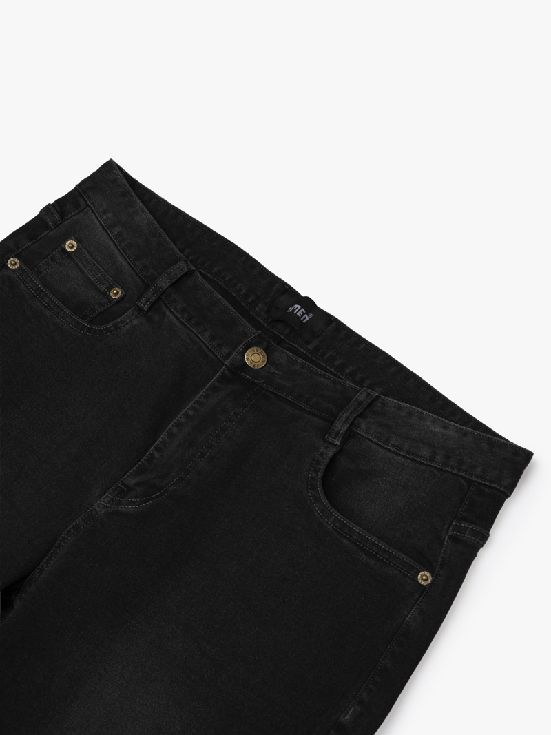 Quần Jean Diễu Túi Sau Form Slimfit QJ117 Màu Đen