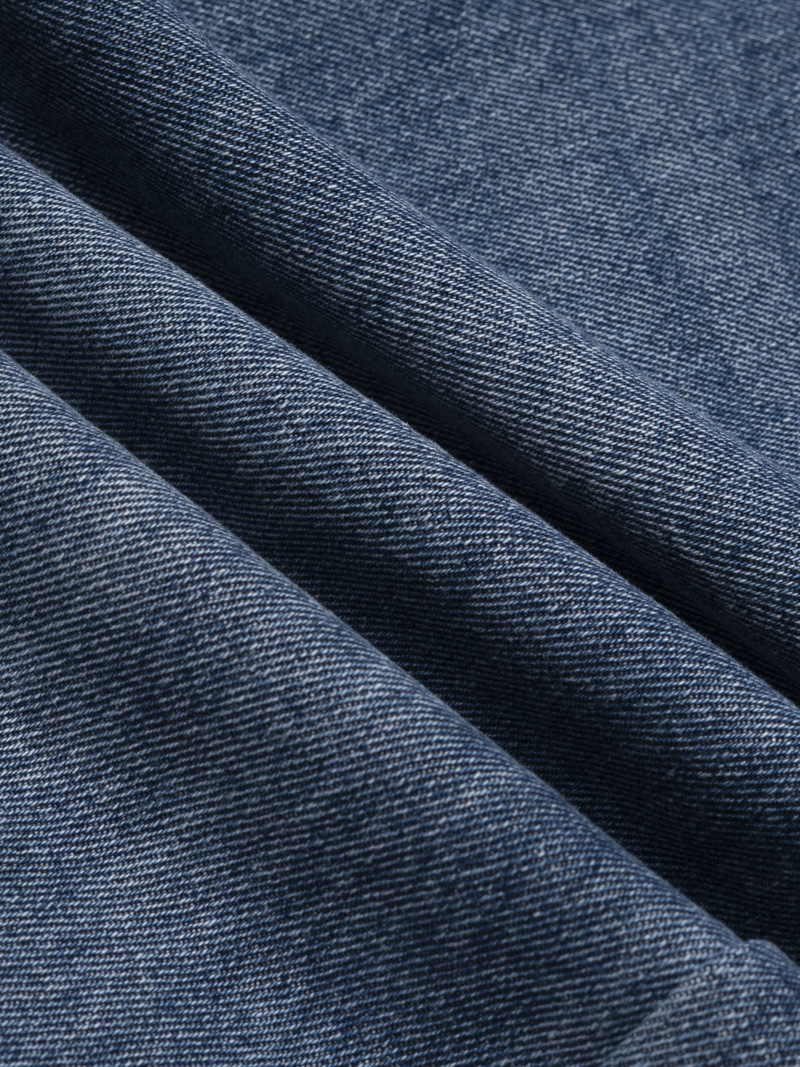 Quần Jean Rã Diễu Thêu Chữ Just Breath Form Straight QJ119 Màu Xanh Biển Đậm