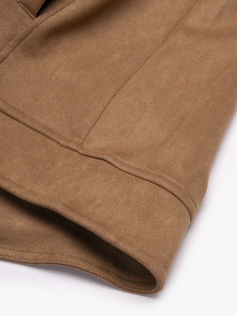 Áo Khoác Da Lộn Dây Kéo Form Regular AK079 Màu Bò