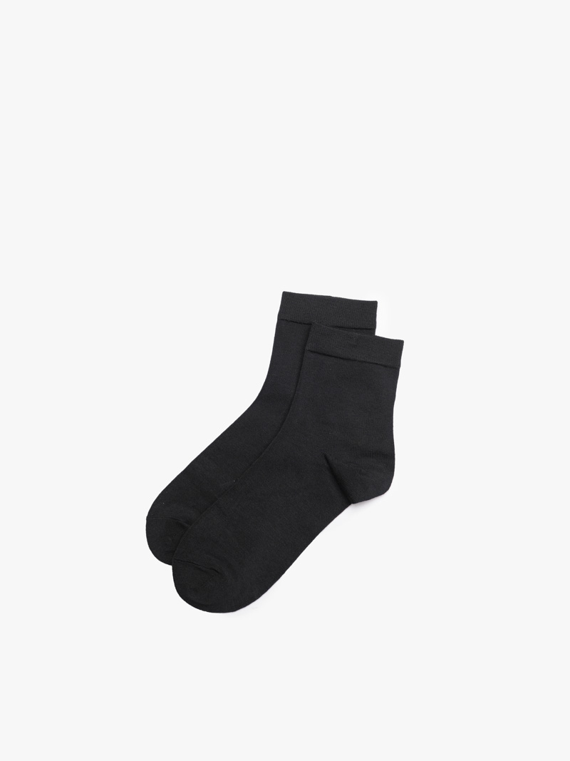 Vớ Công Sở Cổ Trung Sợi Bamboo Kháng Khuẩn Khử Mùi VO148 Màu Xanh Đen