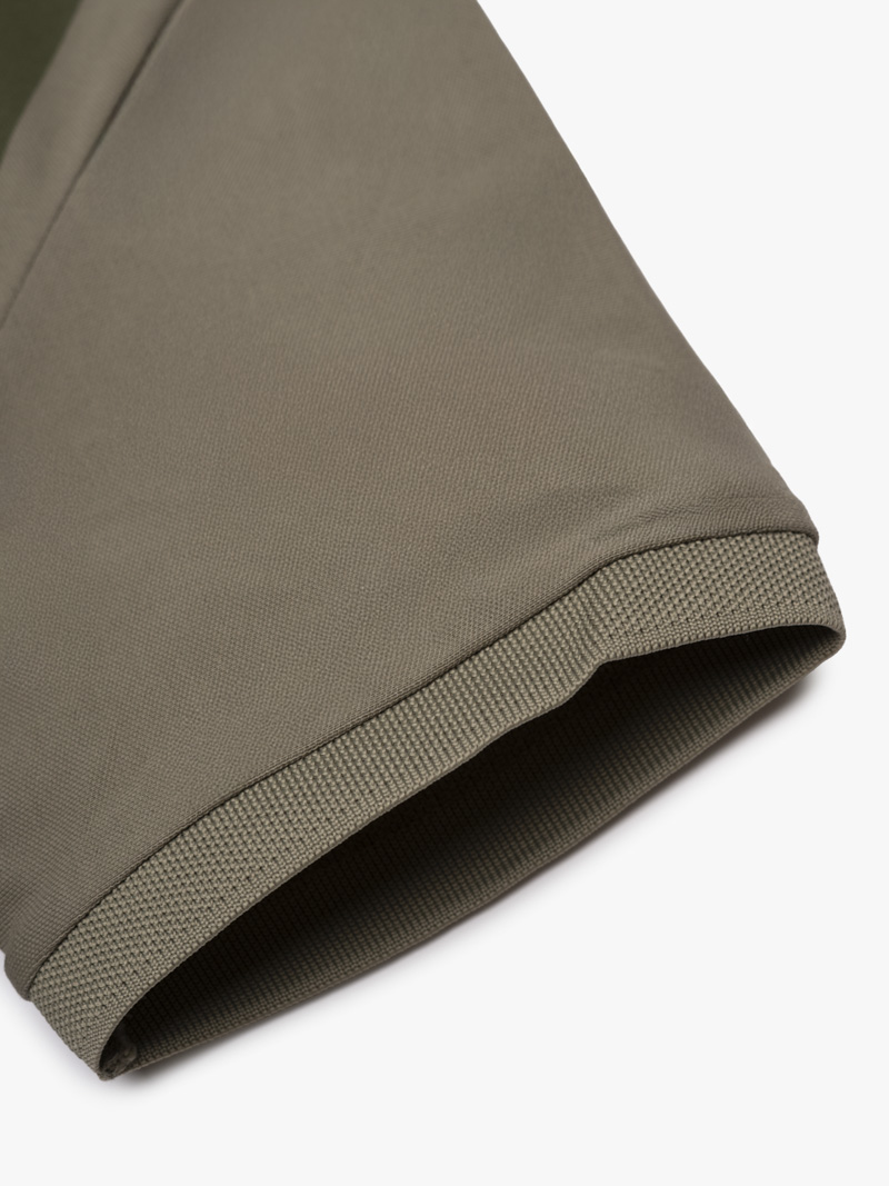 Áo Polo Cá Sấu In Sọc 2 Bên Form Regular PO178 Màu Rêu