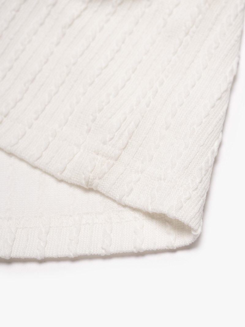 Áo Polo Dệt Kim Vặn Thừng Form Slimfit PO177 Màu Trắng