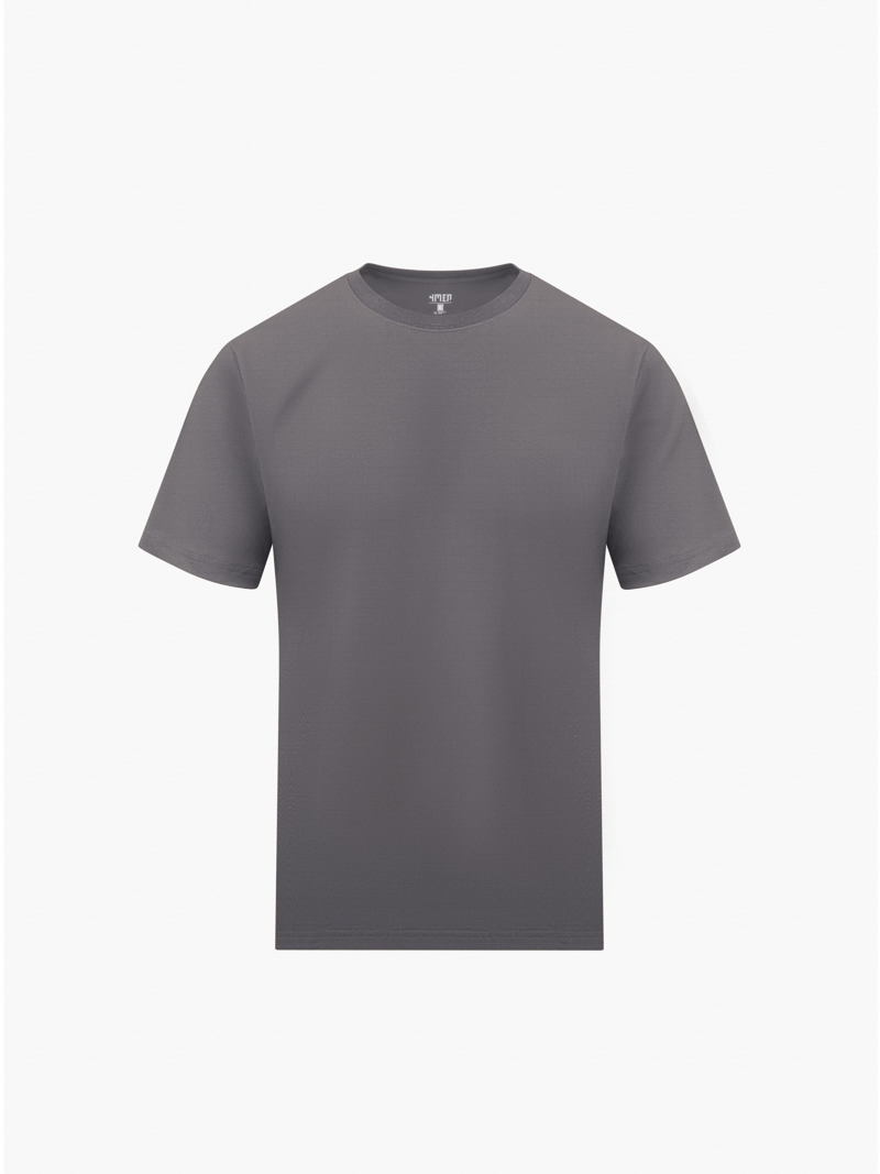 Áo Thun Cổ Tròn Trơn Form Modern AT186 Màu Xám