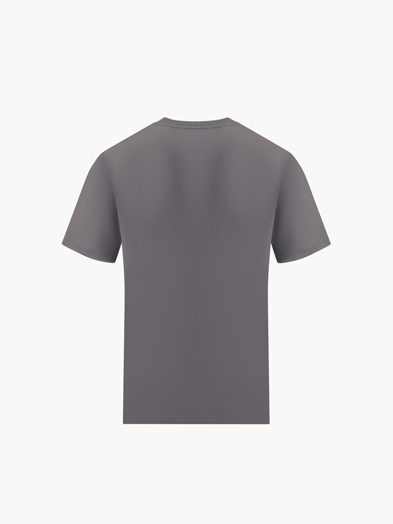 Áo Thun Cổ Tròn Trơn Form Modern AT186 Màu Xám