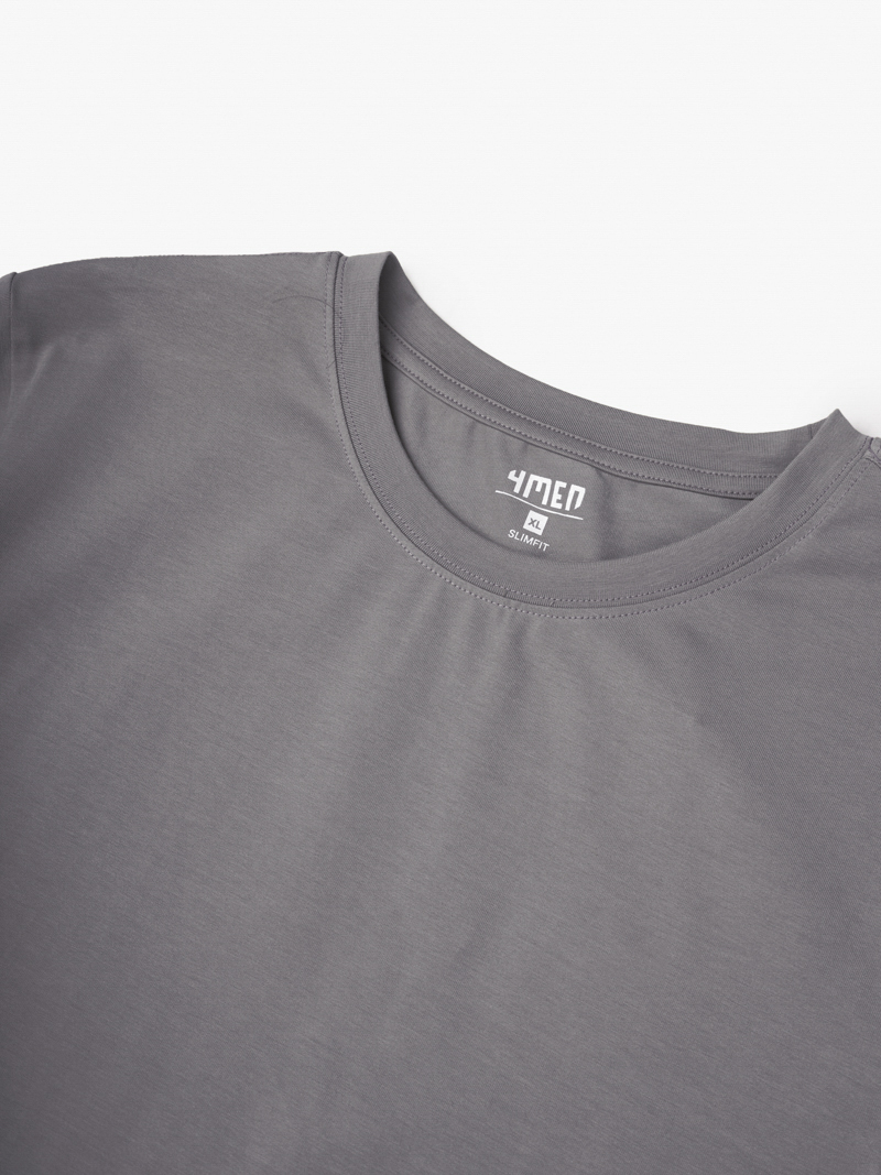 Áo Thun Cổ Tròn Trơn Form Modern AT186 Màu Xám