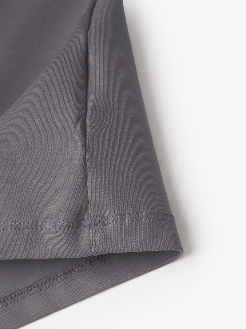 Áo Thun Cổ Tròn Trơn Form Modern AT186 Màu Xám