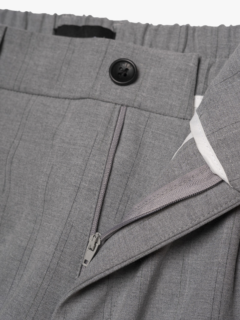 Quần Tây Sọc Vải Rayon Lưng Thun Form Regular QT072 Màu Sọc Xám