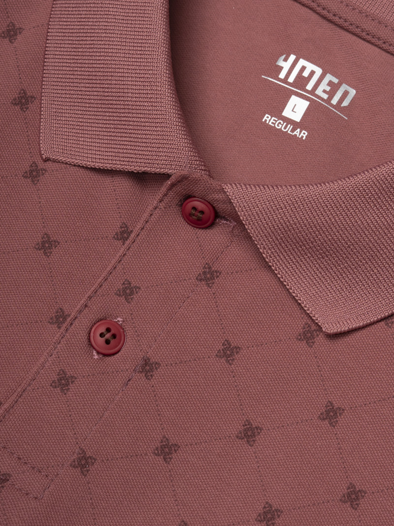 Aó Polo In Pattern Ngựa Form Regular PO180 Màu Đỏ