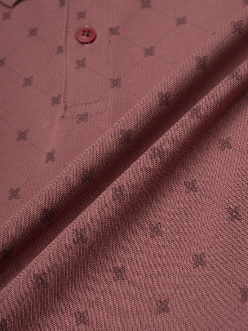 Aó Polo In Pattern Ngựa Form Regular PO180 Màu Đỏ