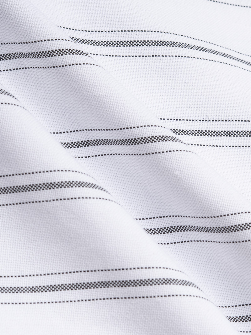 Áo Sơ Mi Sọc Thêu Logo Ngựa Form Regular SM202 Màu Sọc Trắng