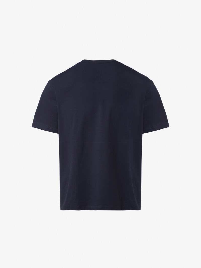 Áo Thun In Đầu Ngựa 4M Form Regular AT185 Màu Xanh Đen