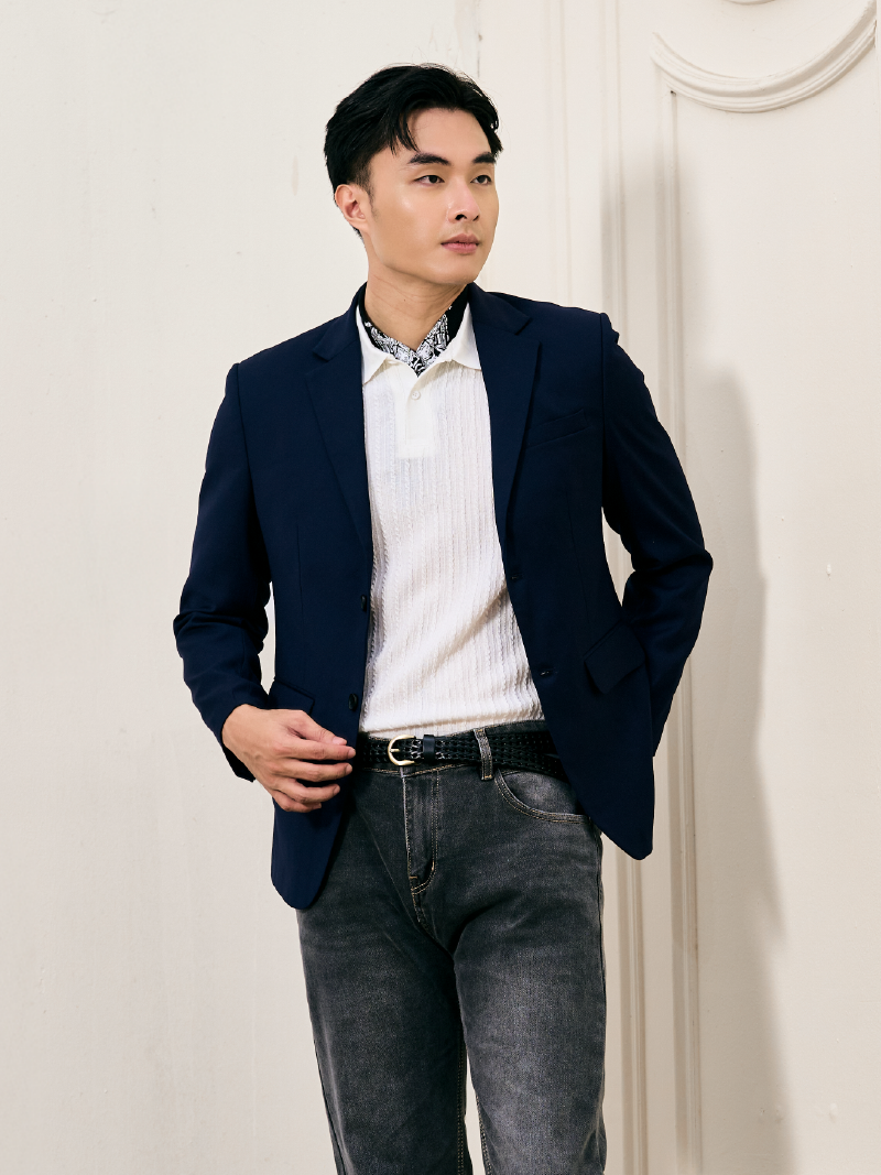 Áo Vest Trơn Form Slimfit AV031 Màu Xanh Đen