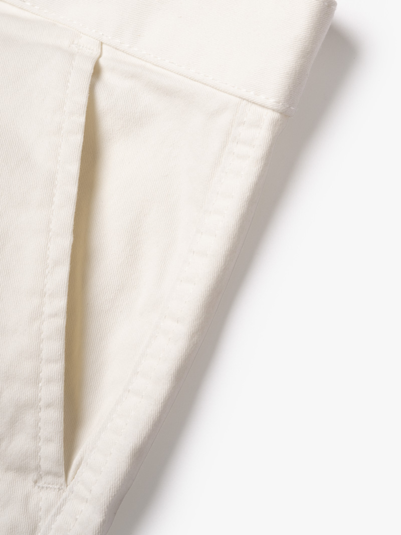 Quần Short Kaki Trơn Form Straight QS081 Màu Trắng