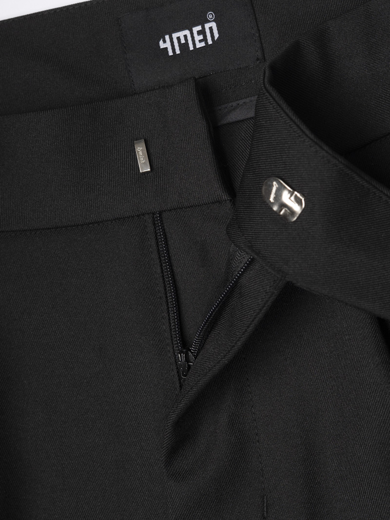 Quần Short Sidetab Trơn Form Straight QS083 Màu Đen