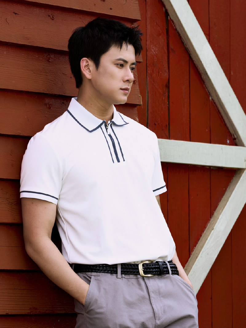 Aó Polo Thêu Logo Ngựa Dưới Lai Form Regular PO182 Màu Trắng