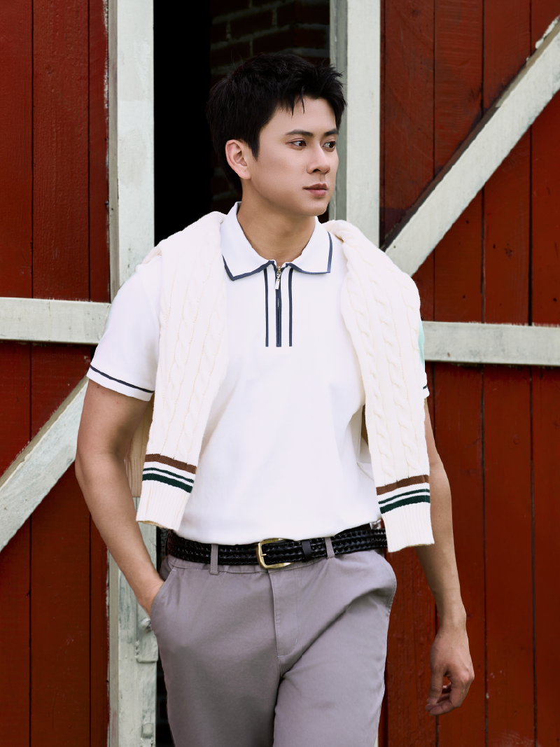 Aó Polo Thêu Logo Ngựa Dưới Lai Form Regular PO182 Màu Trắng