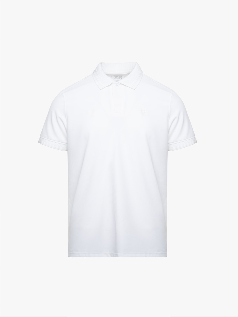 Áo Polo Cool-X In Logo Bông Tuyết Form Regular PO185 Trắng
