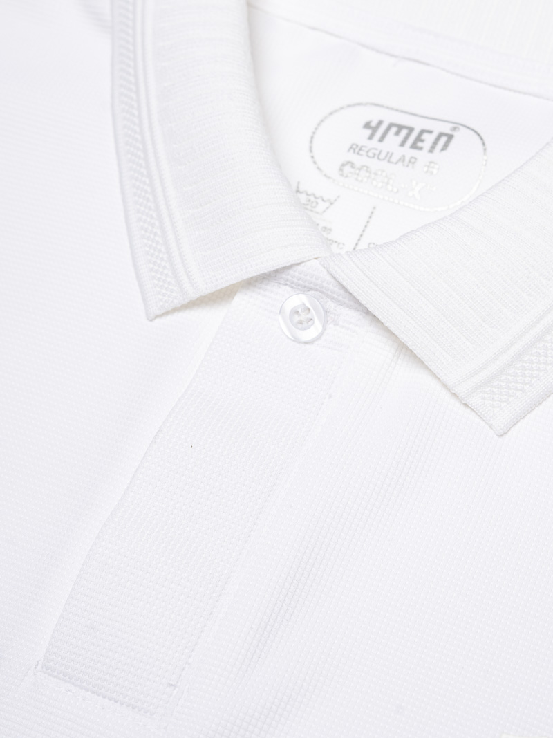 Áo Polo Cool-X In Logo Bông Tuyết Form Regular PO185 Trắng