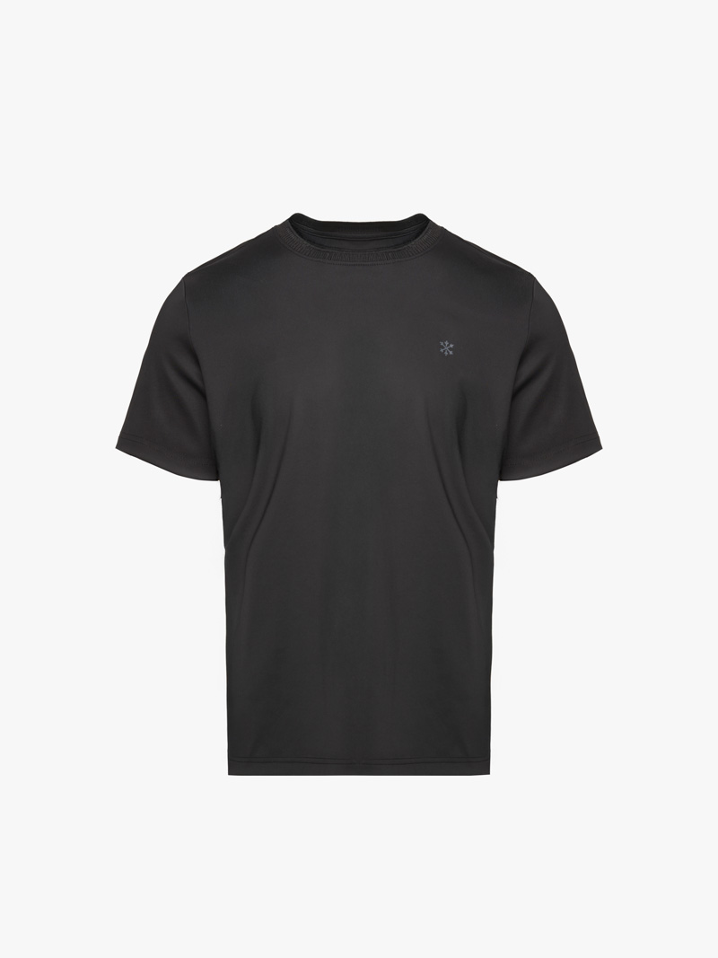 Áo Thun Cool-X Cổ Tròn In Logo Bông Tuyết Form Slimfit AT188 Đen