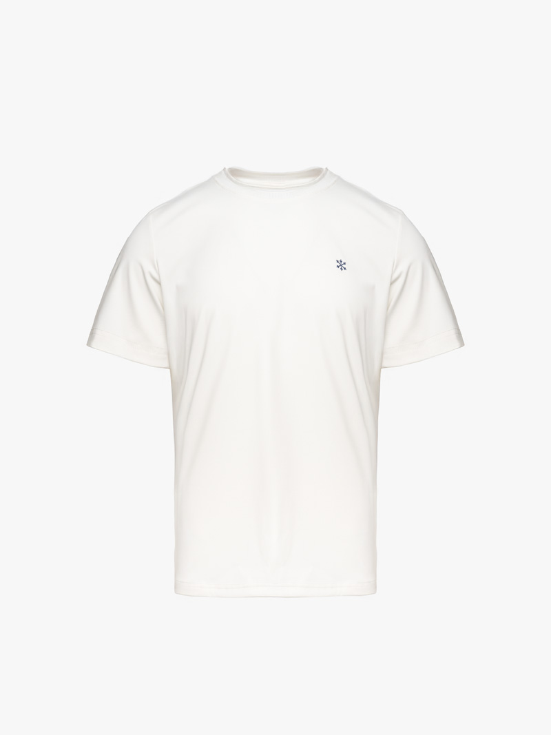 Áo Thun Cool-X Cổ Tròn In Logo Bông Tuyết Form Slimfit AT188 Trắng