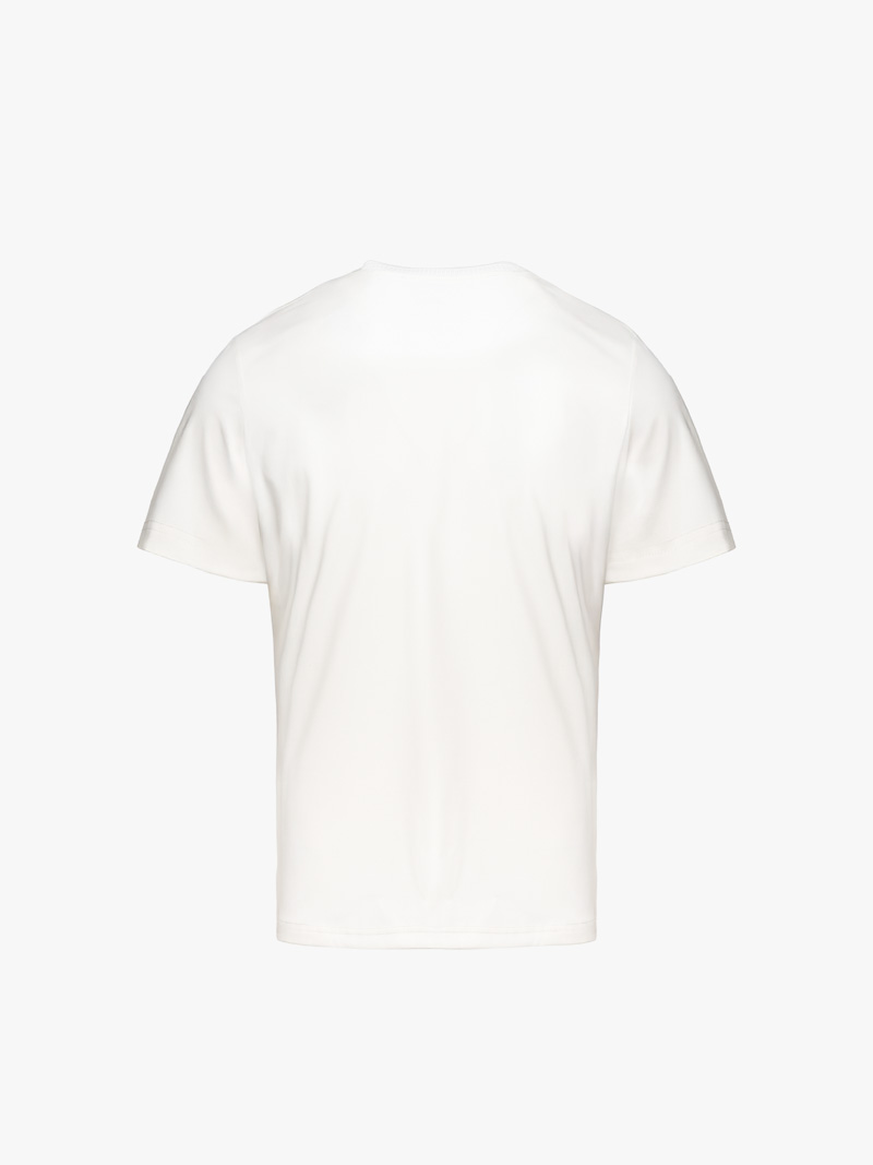 Áo Thun Cool-X Cổ Tròn In Logo Bông Tuyết Form Slimfit AT188 Trắng