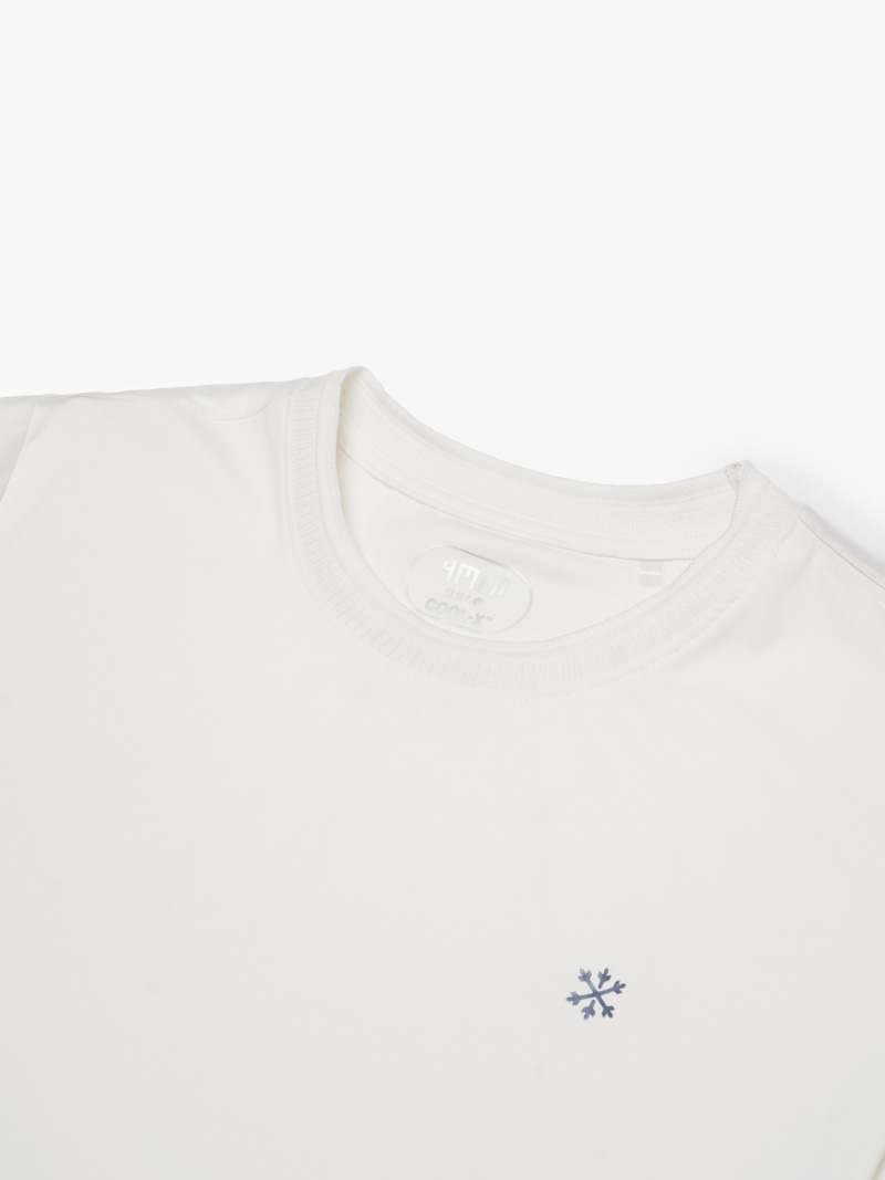 Áo Thun Cool-X Cổ Tròn In Logo Bông Tuyết Form Slimfit AT188 Trắng