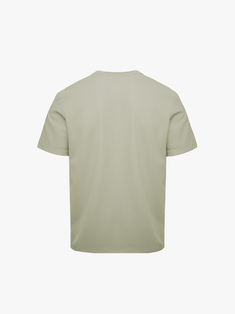 Áo Thun Cool-X In Logo Bông Tuyết Sau Cổ Form Regular AT189 Rêu Nhạt