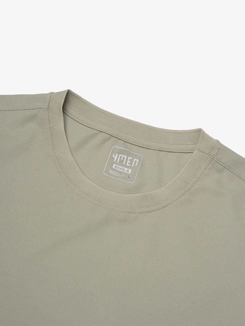 Áo Thun Cool-X In Logo Bông Tuyết Sau Cổ Form Regular AT189 Rêu Nhạt