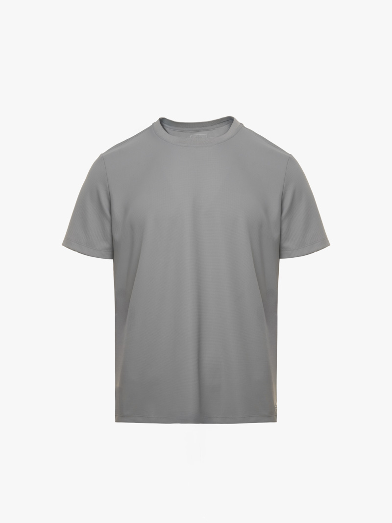 Áo Thun Cool-X In Logo Bông Tuyết Sau Cổ Form Regular AT189 Xám Nhạt