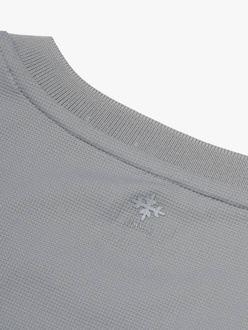 Áo Thun Cool-X In Logo Bông Tuyết Sau Cổ Form Regular AT189 Xám Nhạt