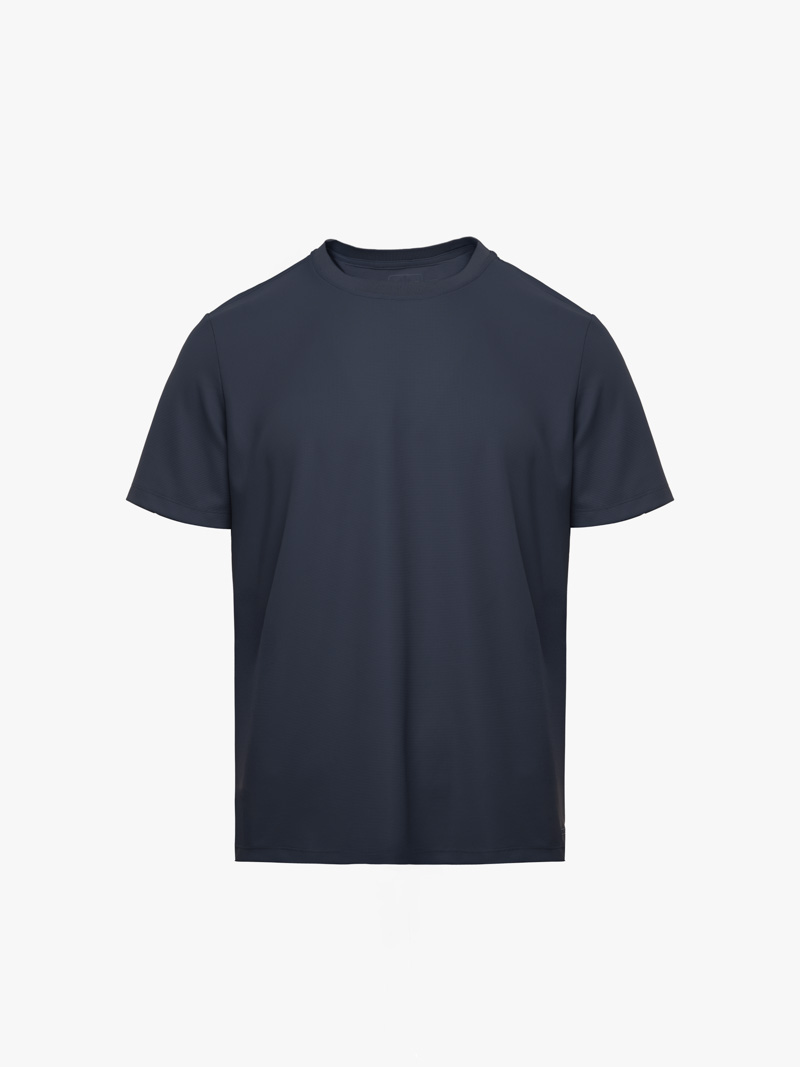 Áo Thun Cool-X In Logo Bông Tuyết Sau Cổ Form Regular AT189 Xanh Đen