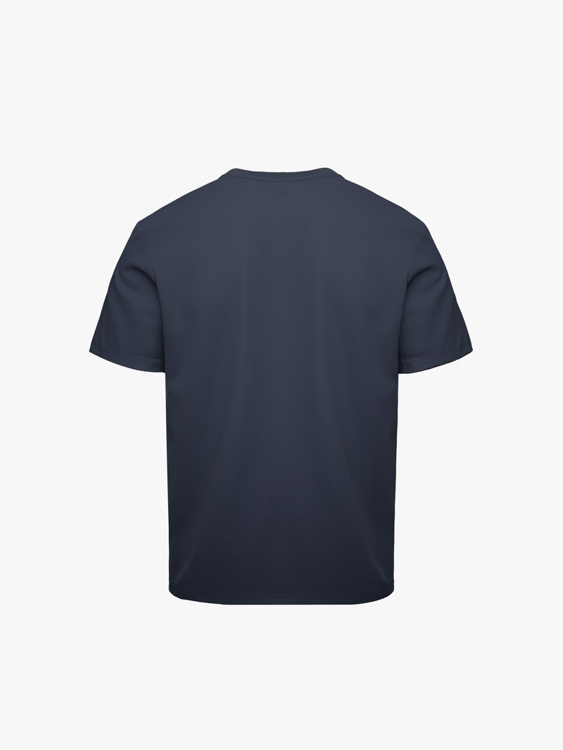 Áo Thun Cool-X In Logo Bông Tuyết Sau Cổ Form Regular AT189 Xanh Đen