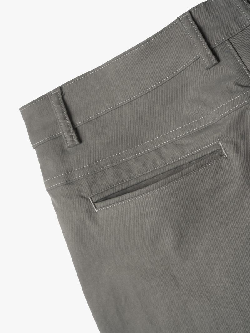 Quần Kaki Trơn Túi 2 Cơi Form Slimfit QK034 Màu Xám Đậm