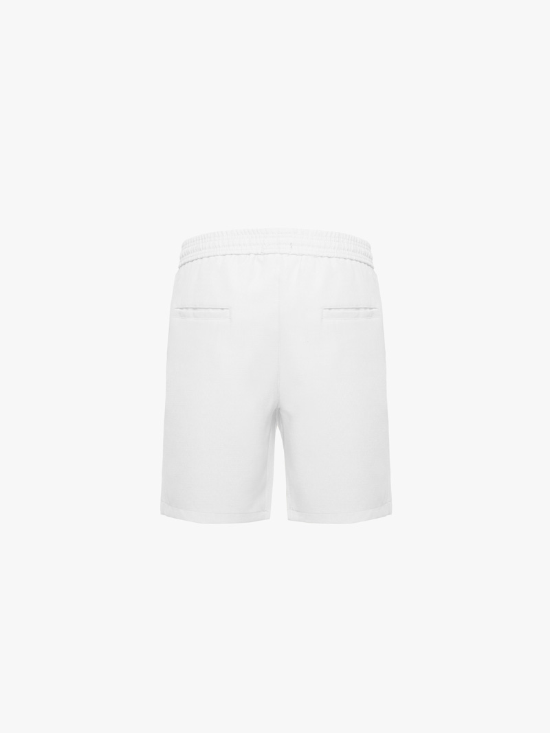 Quần Short Linen Trơn Form Straight QS085 Màu Trắng