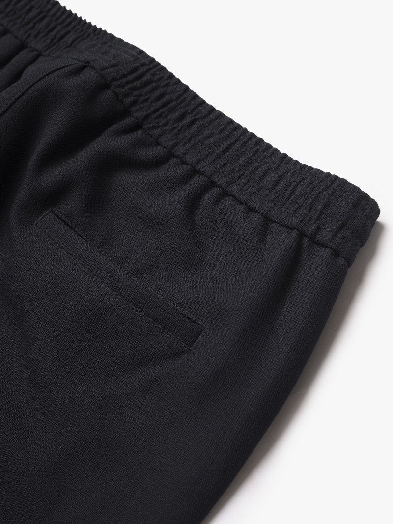 Quần Short Linen Trơn Form Straight QS085 Màu Xanh Đen