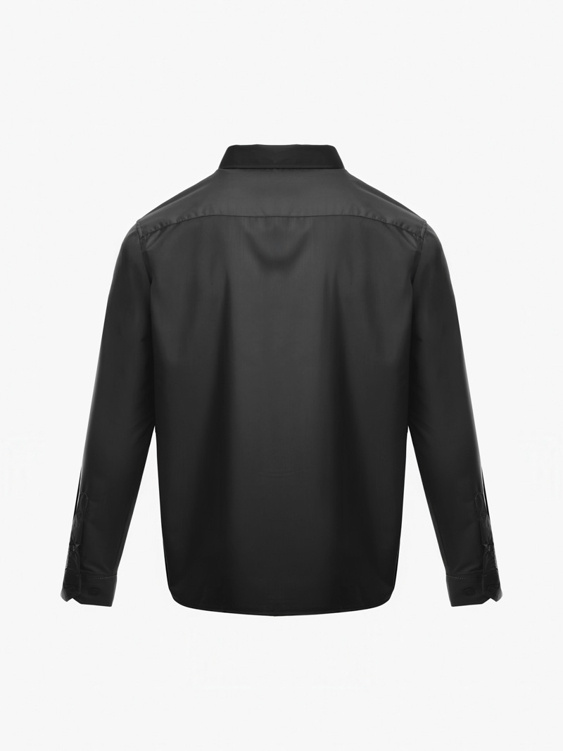 Áo Sơ Mi Trơn Form Slimfit SM205 Màu Đen