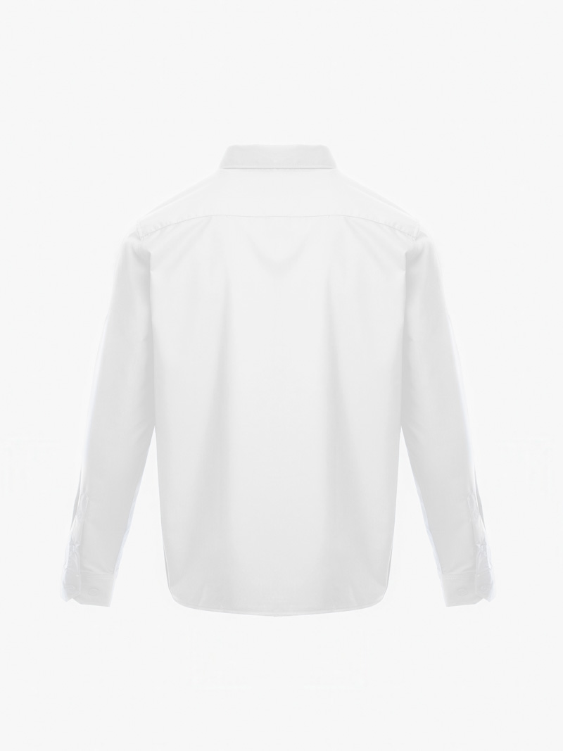 Áo Sơ Mi Trơn Form Slimfit SM205 Màu Trắng