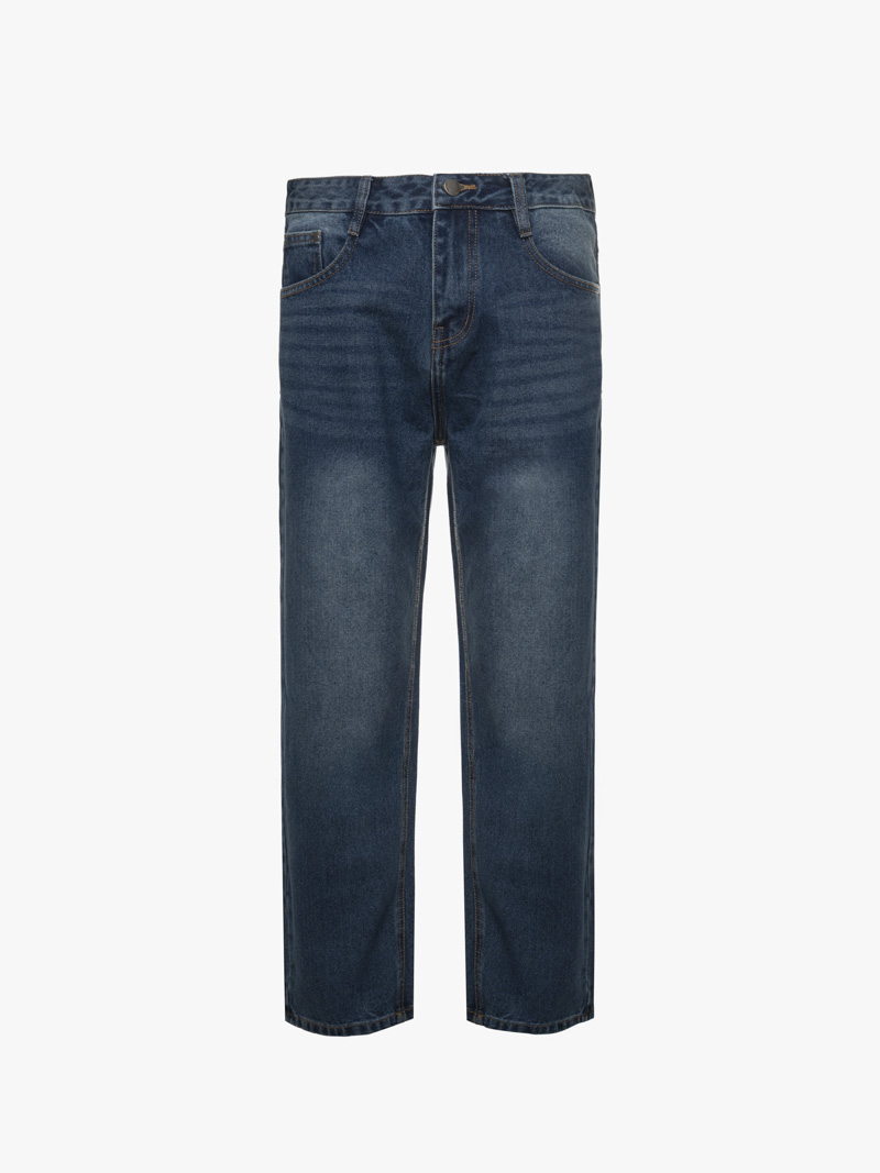 Quần Jean Phối Dây Sọc 2 Bên Sườn Form Straight Xanh QJ131 Màu Xanh