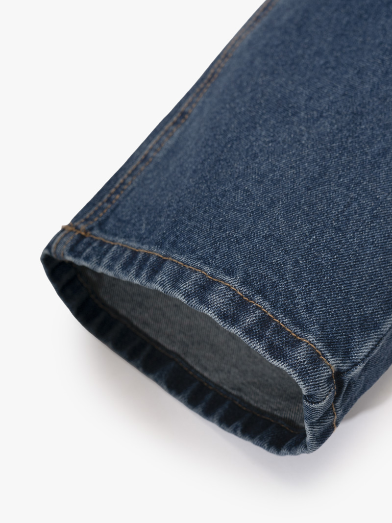 Quần Jean Phối Dây Sọc 2 Bên Sườn Form Straight Xanh QJ131 Màu Xanh