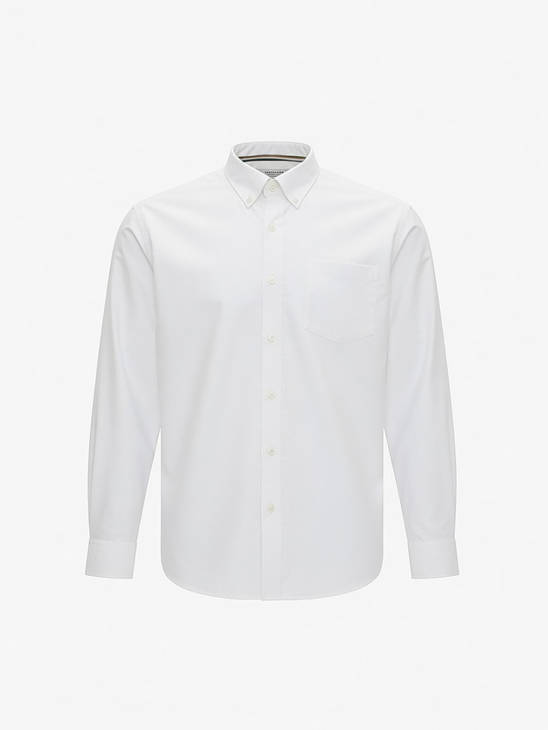 Áo Sơ Mi Oxford Signature Stripe Form Regular SM209 Màu Trắng