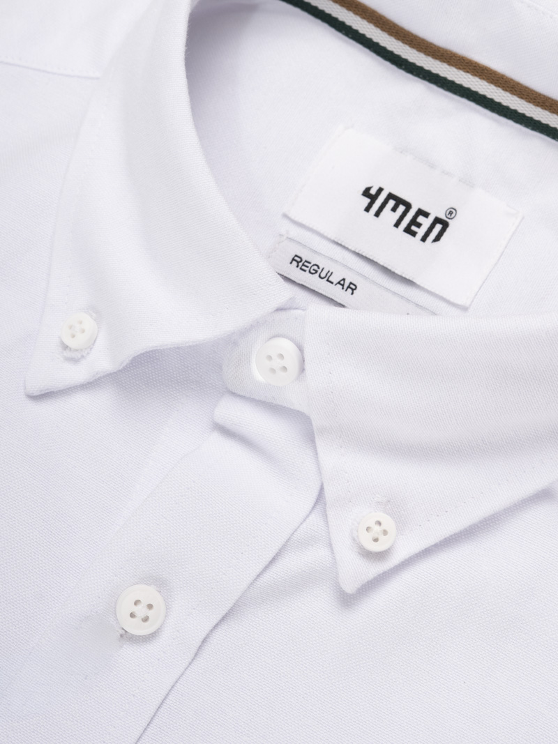 Áo Sơ Mi Oxford Signature Stripe Form Regular SM209 Màu Trắng