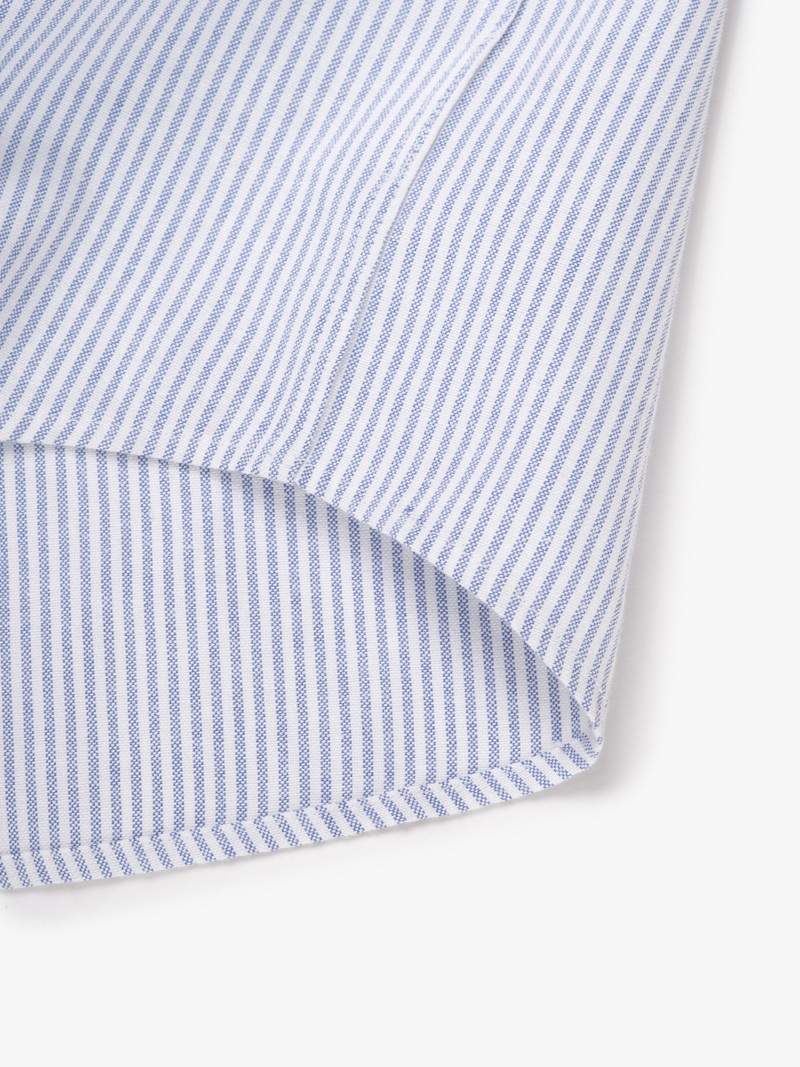Áo Sơ Mi Signature Stripe Sọc Tay Ngắn Form Regular SM210 Mùa Sọc Xanh Biển