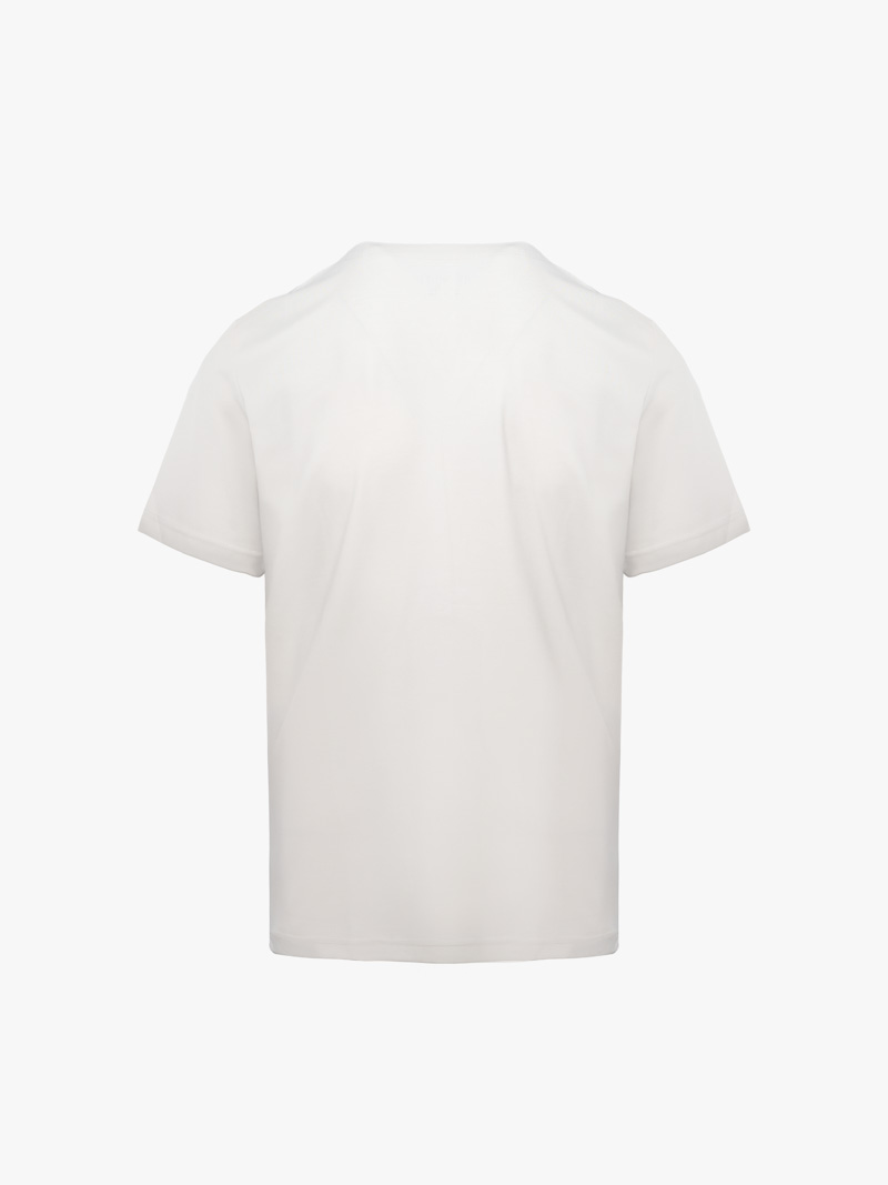 Áo Thun Rayon Cổ V Thêu Chữ Beyond Daily Form Regular AT195 Màu Be