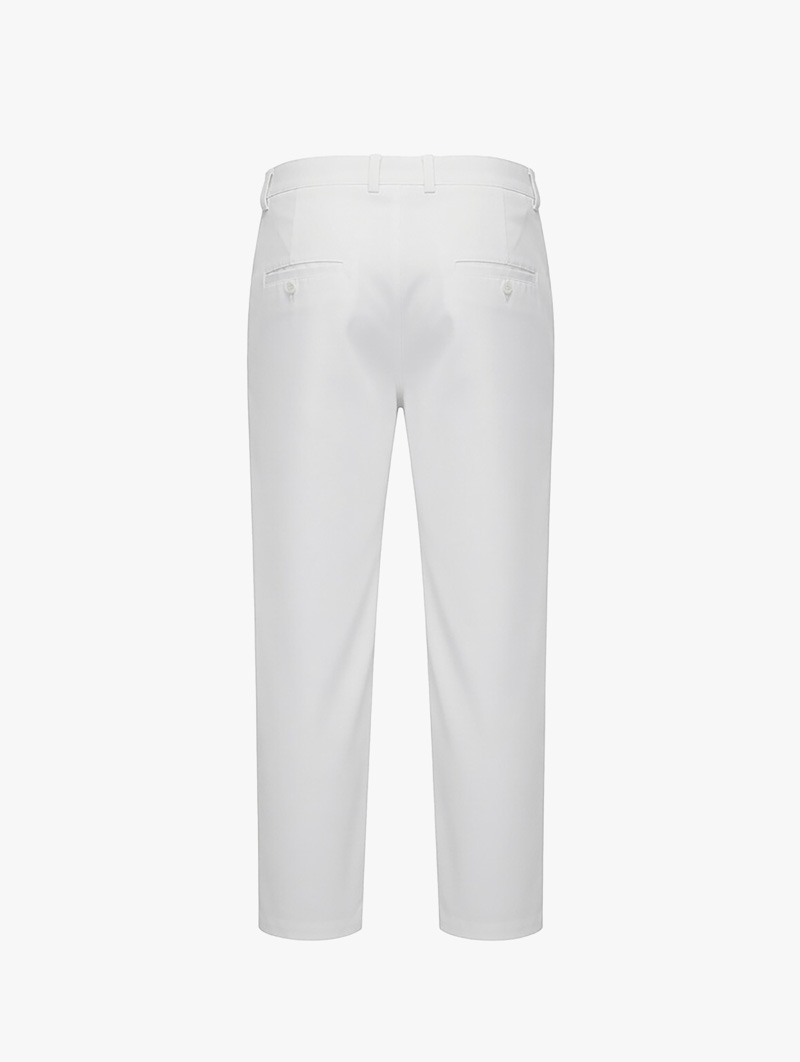 Quần Kaki Signature Stripe Trơn Form Regular QK036 Màu Trắng